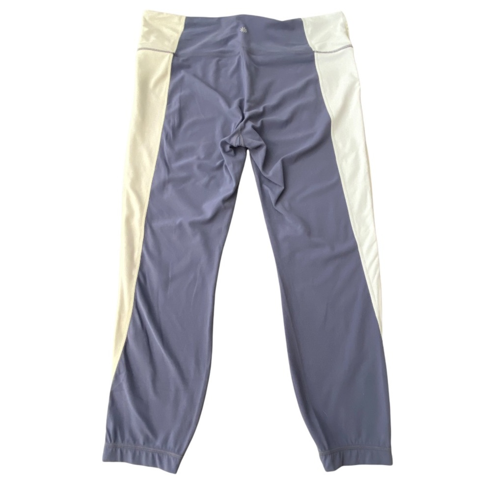 Athleta Womens Leggings Salutation Colorblock Asymmetrical Gray Ivory Size XL - Picture 4 of 14